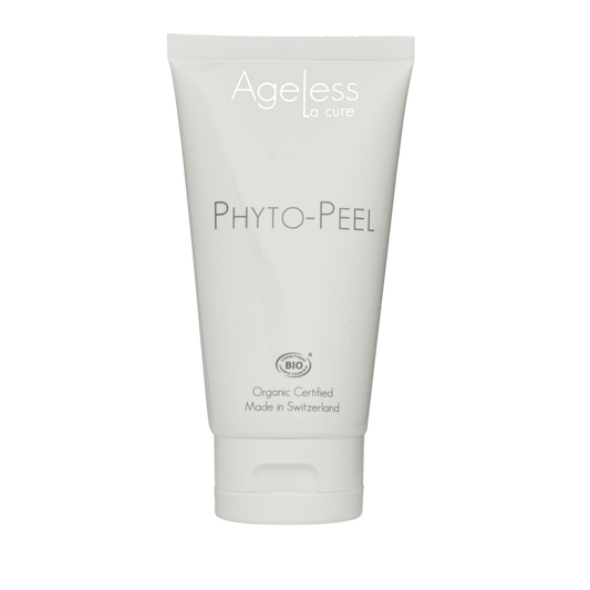 PHYTO 5 gamme Ageless La cure Phyto-peel BIO gommage visage BIO gommage chimique acide de fruit bio gommage mecanique peau sensible cannelle gommage visage naturel cosmetique naturel cosmetique suisse ingredients bio laboratoire suisse soin energetique soin naturel soin holistique