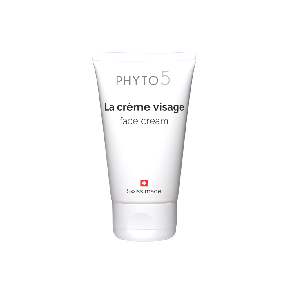 PHYTO 5 la creme visage gamme suisse creme visage biostimulante aux huiles essentielles creme visage hydratante nourrissante pour peau sèche et deshydratee teint terne creme coup d'eclat cosmetique naturel cosmetique suisse ingredients bio laboratoire suisse soin energetique soin naturel soin holistique