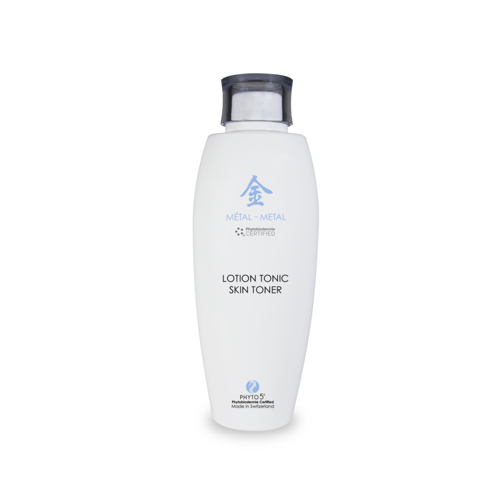 PHYTO 5 gamme des 5 elements lotion tonic metal lotion tonique visage hydratante et nourrissante peau seche desquamation irratations lotion nettoyante visage cosmetique naturel cosmetique suisse ingredients bio laboratoire suisse soin energetique soin naturel soin holistique