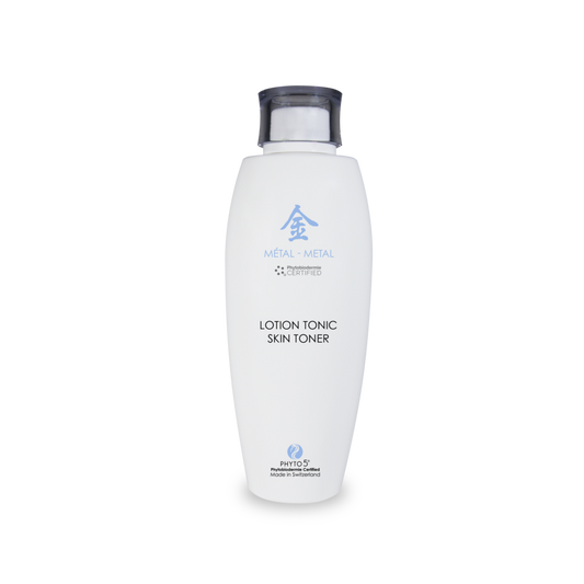 PHYTO 5 gamme des 5 elements lotion tonic metal lotion tonique visage hydratante et nourrissante peau seche desquamation irratations lotion nettoyante visage cosmetique naturel cosmetique suisse ingredients bio laboratoire suisse soin energetique soin naturel soin holistique